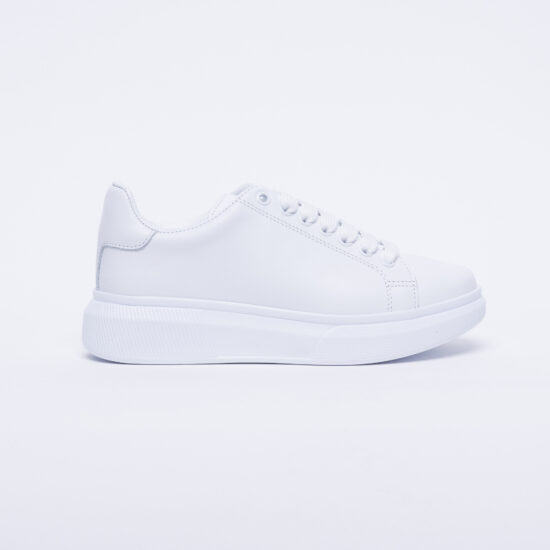 Zapatillas blancas casual de piel para mujer | TUASOLEA