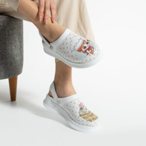 Zuecos antideslizantes de cocina de piel con tira trasera Zuecos sanitarios mujer Cocina