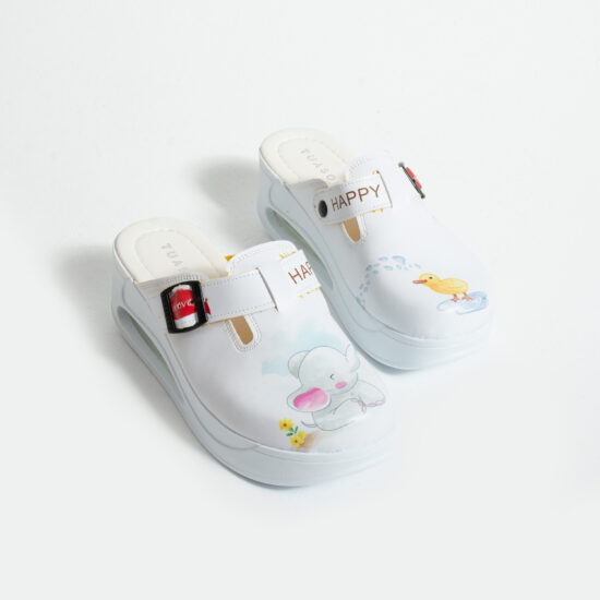 Alternative view of Zuecos anatómicos con plataforma y diseño colorido para mujer