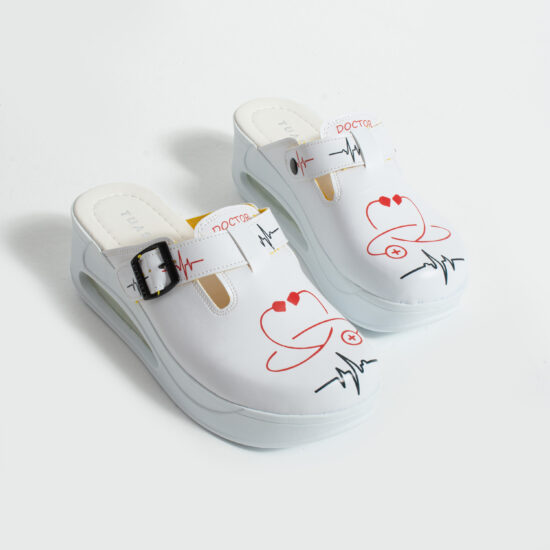 Zuecos sanitarios de mujer con plataforma para enfermeras | TUASOLEA