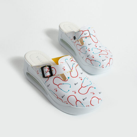 Zuecos sanitarios de mujer con plataforma para enfermeras | TUASOLEA