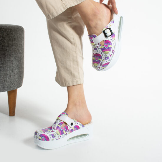 Zuecos anatómicos con plataforma y diseño colorido para mujer | TUASOLEA