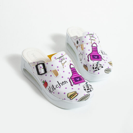 Alternative view of Zuecos con plataforma anatómica para cocina