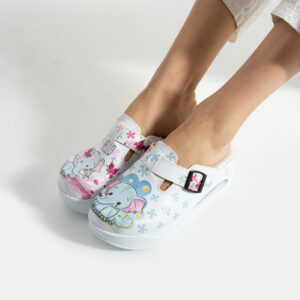 Zuecos anatómicos con plataforma y diseño colorido para mujer Zuecos con plataforma mujer Estampados