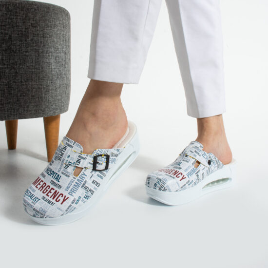 Zuecos sanitarios de mujer con plataforma para enfermeras | TUASOLEA