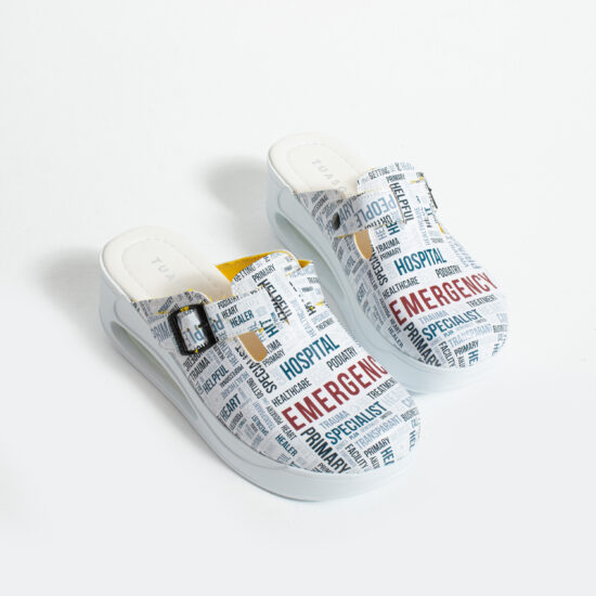 Zuecos sanitarios de mujer con plataforma para enfermeras | TUASOLEA