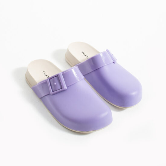 Zuecos de goma mujer cerrados lilas | TUASOLEA