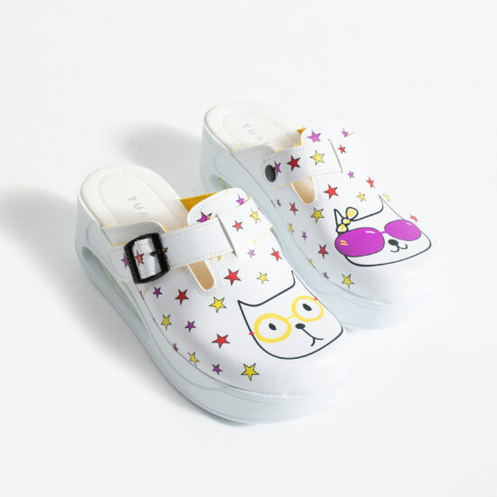 Zuecos de trabajo con plataforma y diseño colorido | TUASOLEA