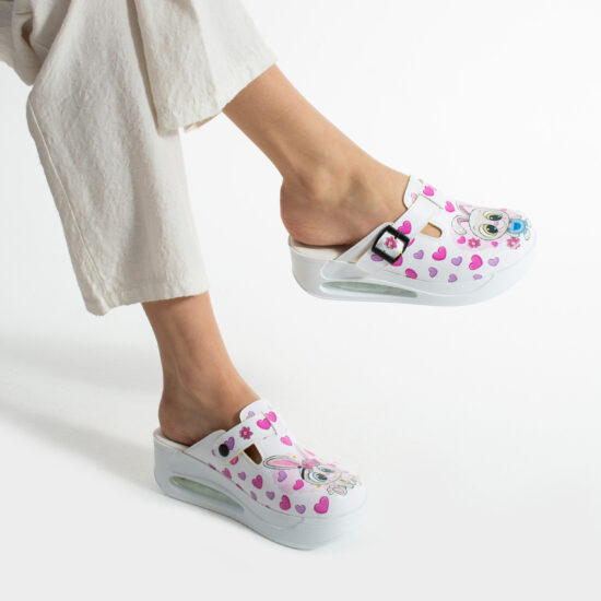 Alternative view of Zuecos de trabajo con plataforma y diseño colorido