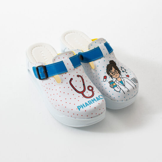 Zuecos sanitarios mujer con plataforma para farmacia | TUASOLEA