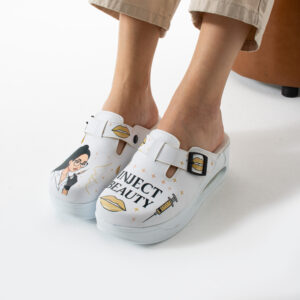 Zuecos sanitarios con plataforma para esteticistas y salones Zuecos con plataforma mujer Peluqueria y estetica