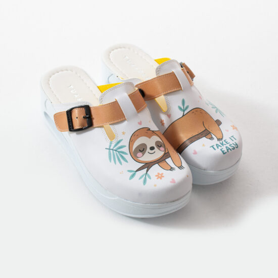 Zuecos de trabajo con plataforma y diseño colorido | TUASOLEA