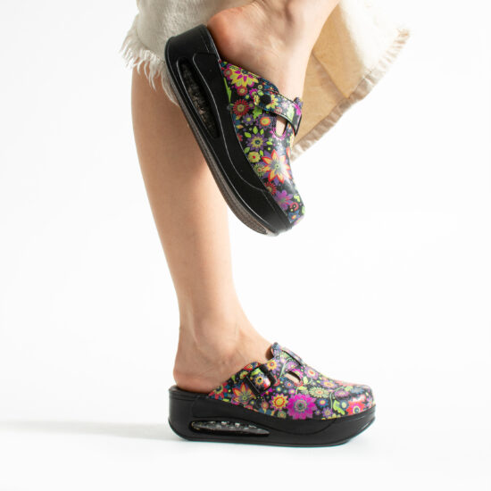 Alternative view of Zuecos de trabajo con plataforma y diseño colorido