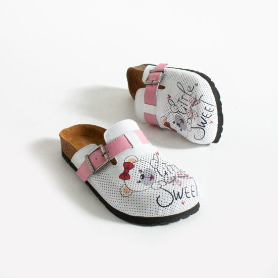 Zuecos planos cómodos para mujer con dibujos de piel natural | TUASOLEA