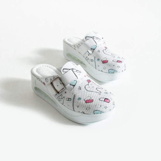 Zuecos de trabajo de piel con plataforma para dentistas | TUASOLEA