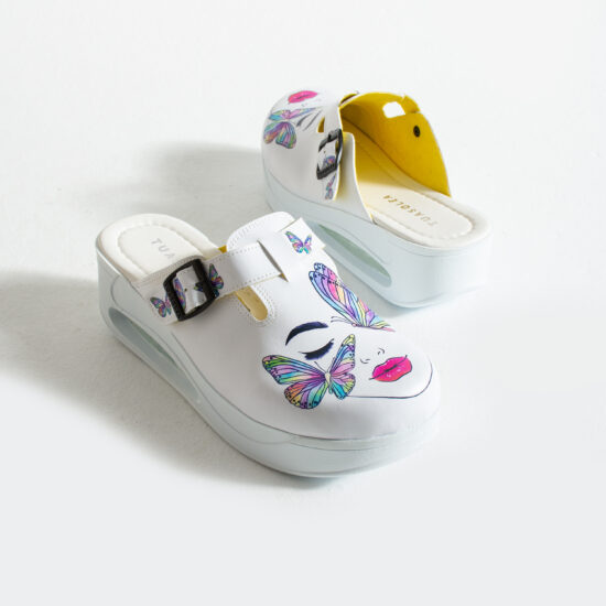 Zuecos de trabajo con plataforma y diseño colorido | TUASOLEA