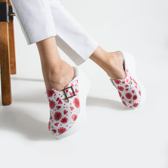 Zuecos estampados de piel con plataforma alta | TUASOLEA