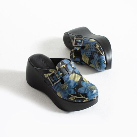 Zuecos estampados de piel con plataforma alta | TUASOLEA