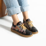 Zapatillas cómodas mujer de piel