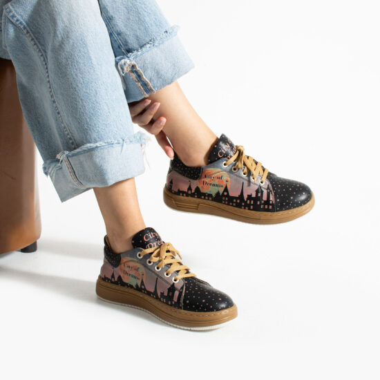 Alternative view of Zapatillas cómodas mujer de piel