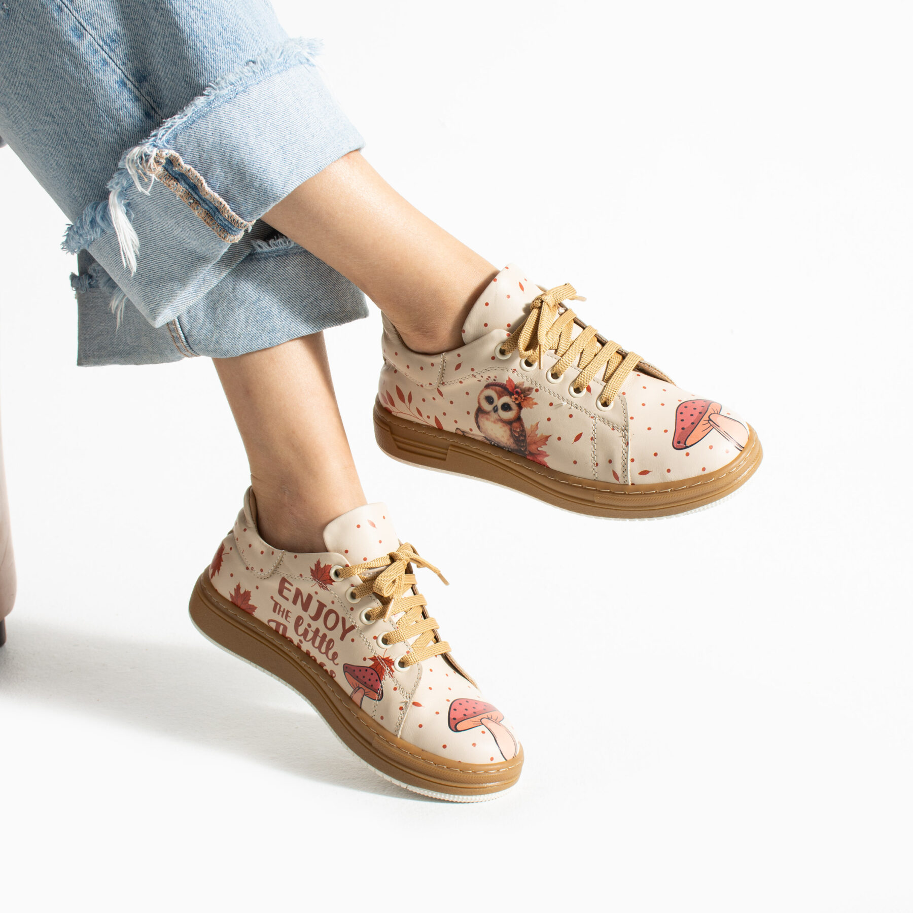 Zapatillas cómodas mujer de piel