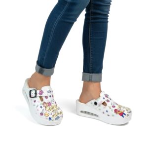 Zuecos  de trabajo con plataforma para mujer Zuecos con plataforma mujer Maestras y guarderías