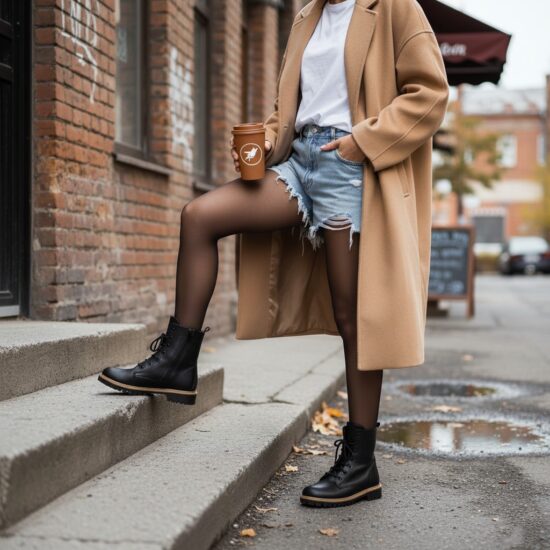 Botas planas de piel negros para mujer | TUASOLEA