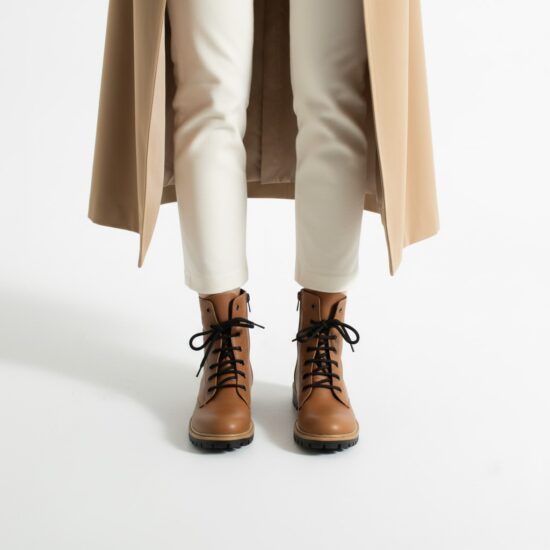 Botas planas de piel marrones para mujer | TUASOLEA