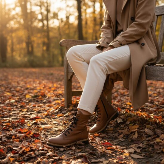 Botas planas de piel marrones para mujer | TUASOLEA