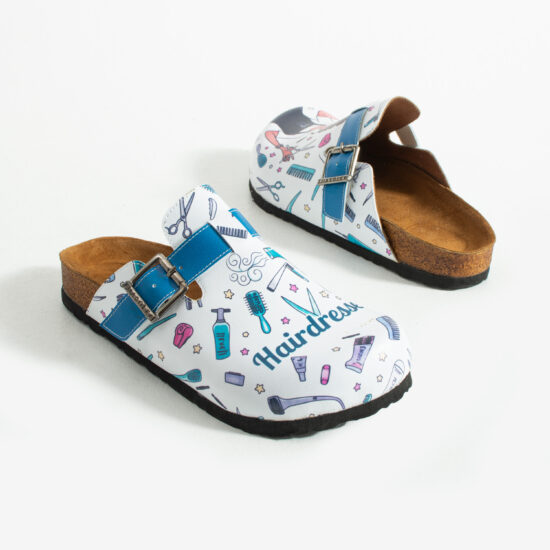 Zuecos planos estampados para peluquera | TUASOLEA