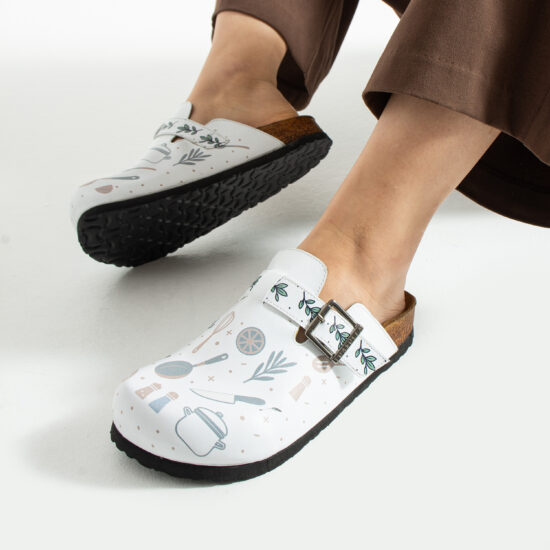 Zuecos planos estampados para cocina | TUASOLEA