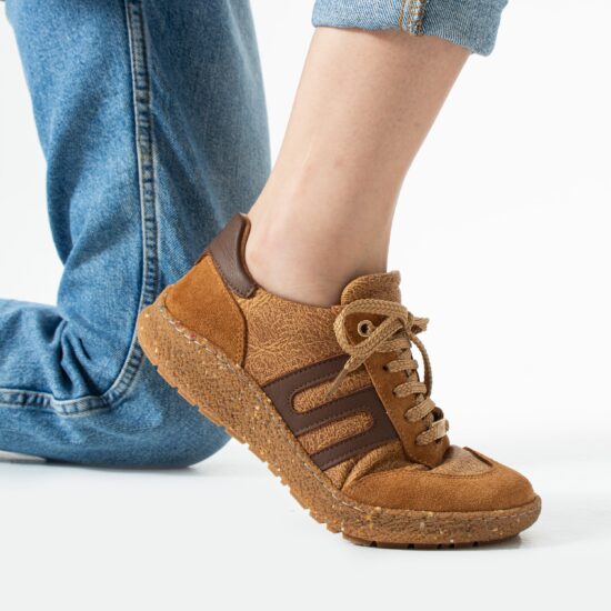 Zapatos barefoot mujer con horma ancha - Caramel | TUASOLEA