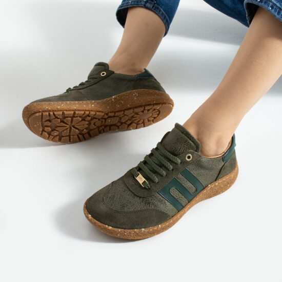 Zapatos barefoot mujer con horma ancha - Olive | TUASOLEA