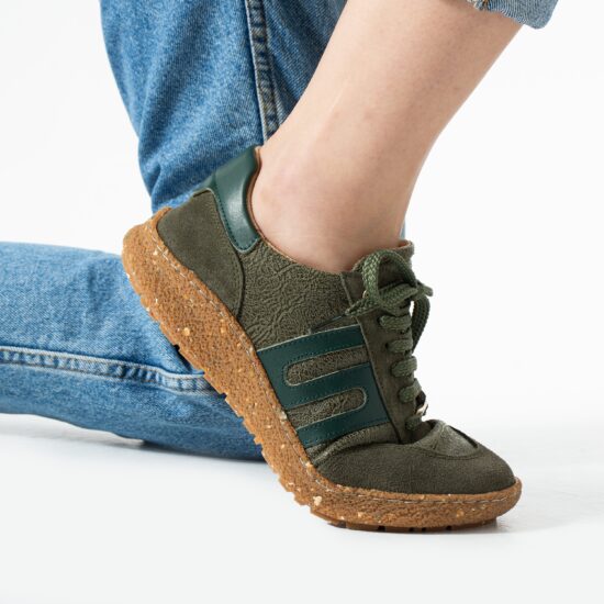 Zapatos barefoot mujer con horma ancha - Olive | TUASOLEA