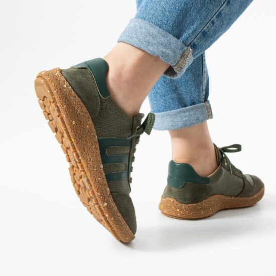 Zapatos barefoot mujer con horma ancha - Olive | TUASOLEA
