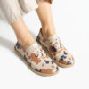Zapatos cómodos con estampado camuflaje de piel para mujer con memory foam