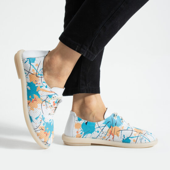 Zapatos cómodos de piel para mujer con memory foam multicolor - Естествена кожа