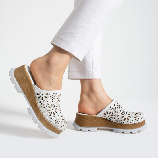 Mujer Imara Bloom White от Естествена кожа