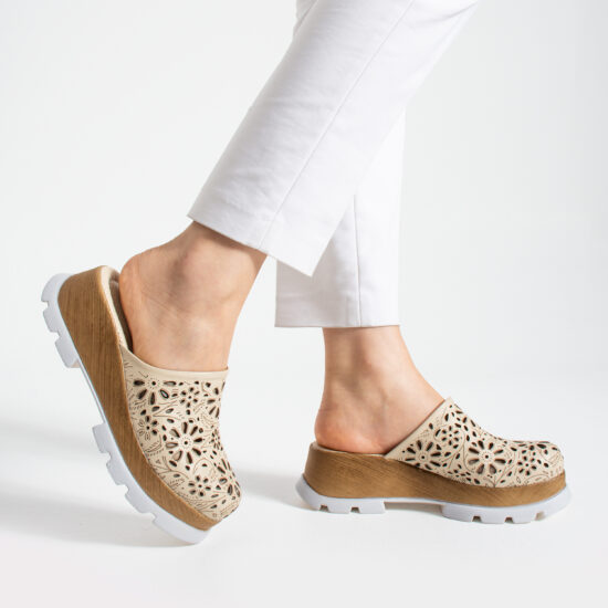 Mujer Imara Bloom Beige от Естествена кожа