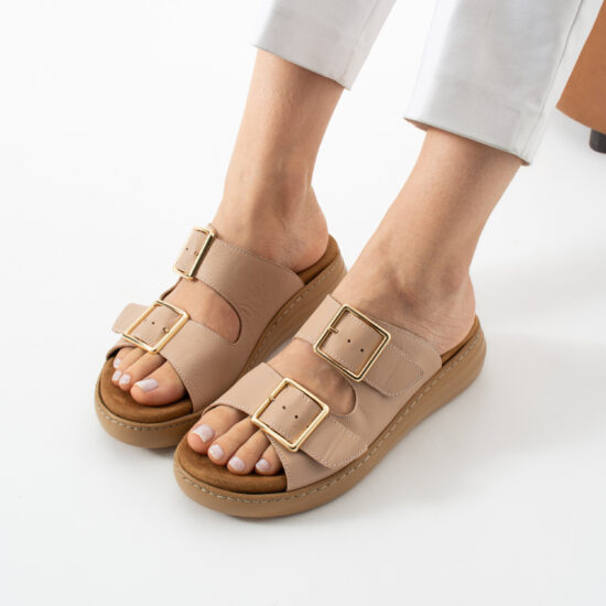 Sandalias de mujer de piel con plantilla extraíble