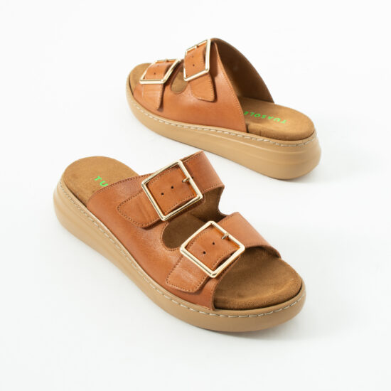 Sandalias de mujer de piel con plantilla extraíble - detalle