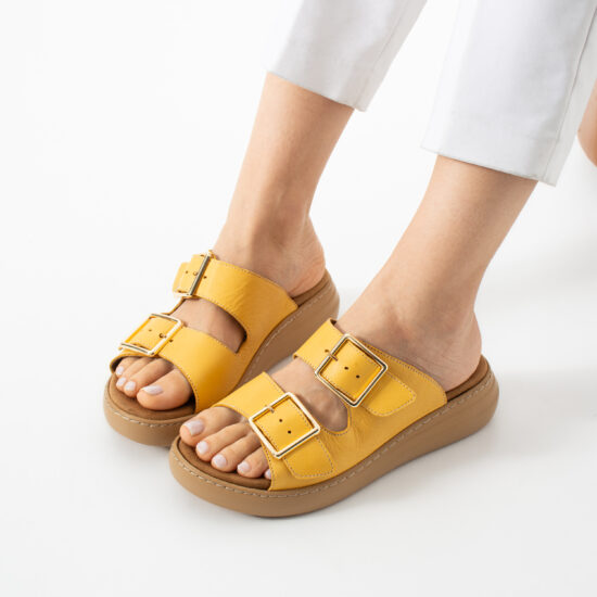 Sandalias de mujer de piel con plantilla extraíble