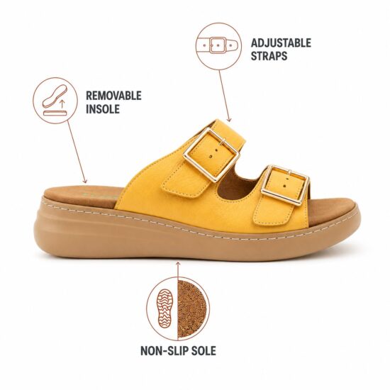 Mujer Malia Mustard от Естествена кожа