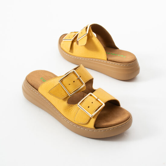 Sandalias de mujer de piel con plantilla extraíble - vista superior