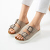 Sandalias de mujer de piel con plantilla extraíble