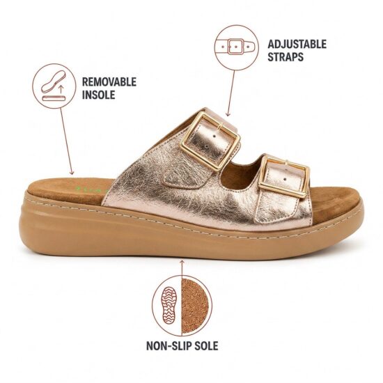 Mujer Malia Rose Gold от Естествена кожа