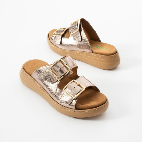 Sandalias de mujer de piel con plantilla extraíble - detalle