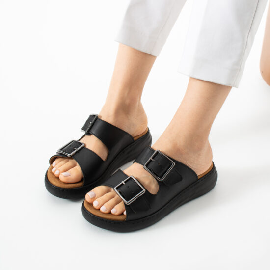 Sandalias de mujer de piel con plantilla extraíble