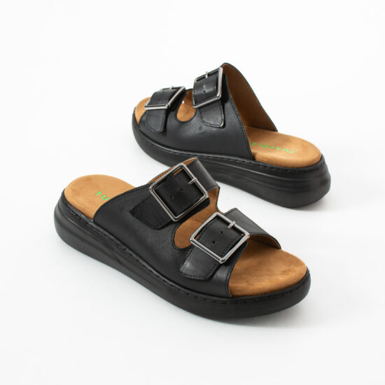 Sandalias de mujer de piel con plantilla extraíble - vista superior