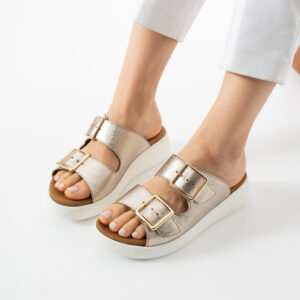 Sandalias de mujer de piel con plantilla extraíble